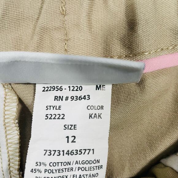 Classroom Girls Uniform Shorts Khaki Brown Style 5222 Adjustable Waist Size 12 - Picture 3 of 8